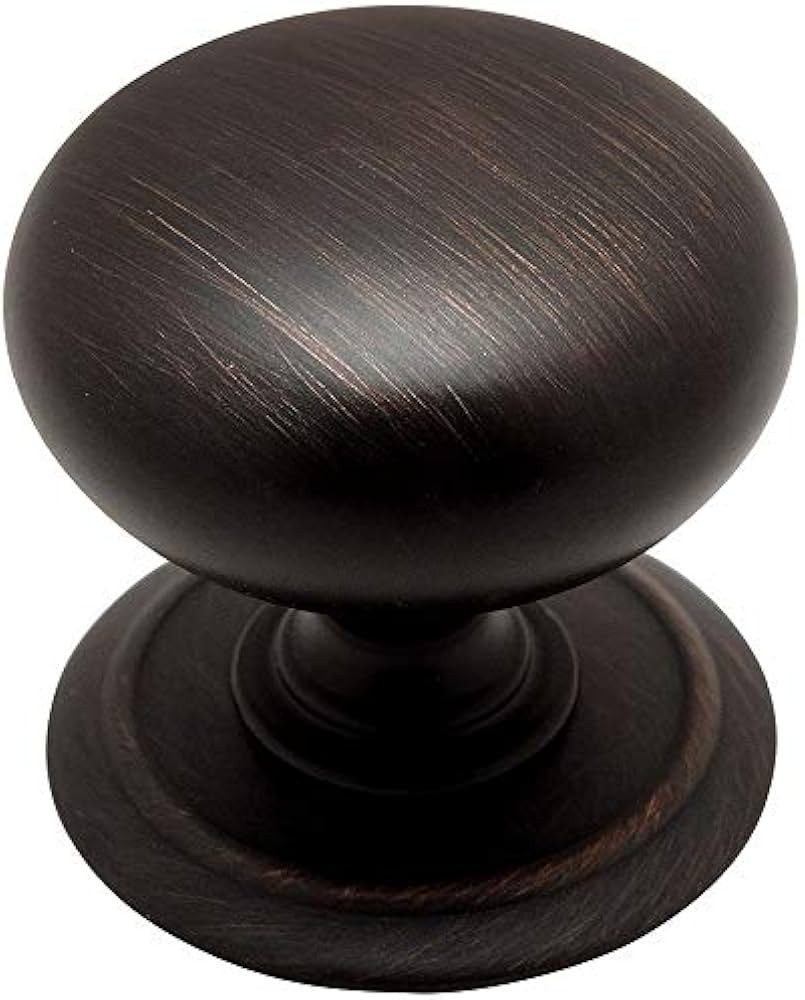 Cosmas 10 Pack 6542ORB Oil Rubbed Bronze Round Cabinet Hardware Knob with Backplate - 1-1/4" Diam... | Amazon (US)