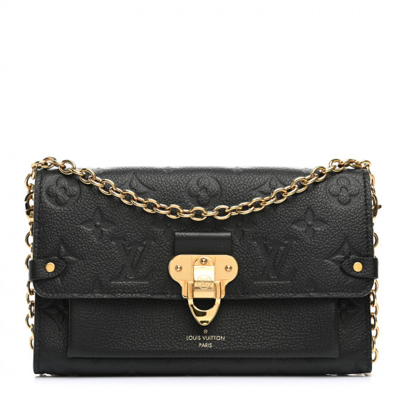 LOUIS VUITTON Empreinte Vavin Chain Wallet Black | FASHIONPHILE | Fashionphile
