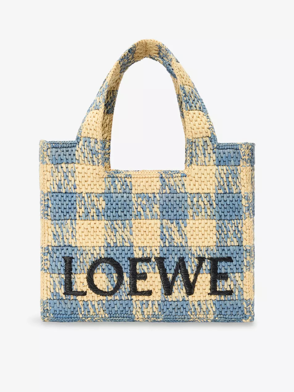 Loewe x Paula's Ibiza Font Small Woven Tote Bag | Selfridges