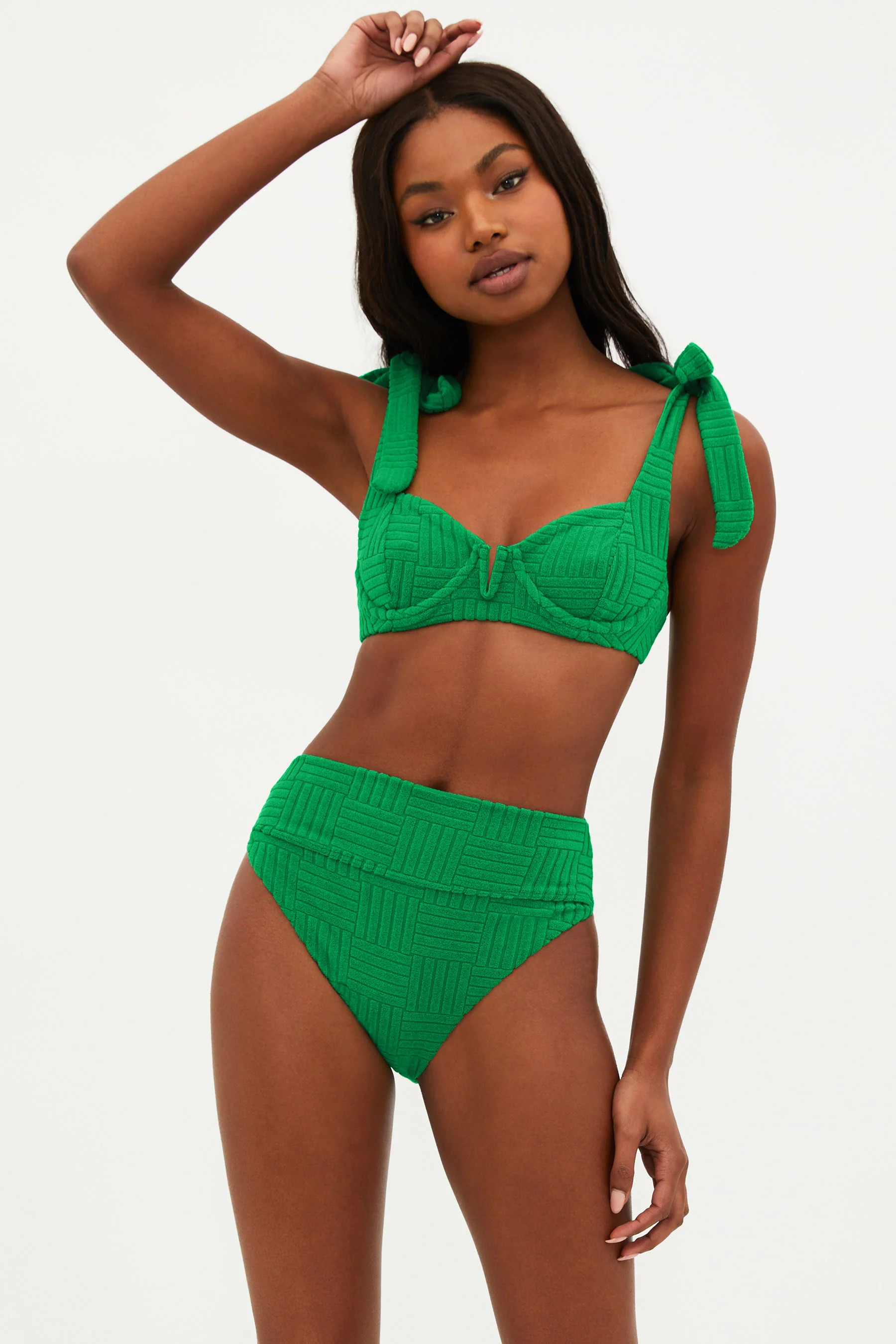 Blair Top Jelly Bean Green Terry | Beach Riot