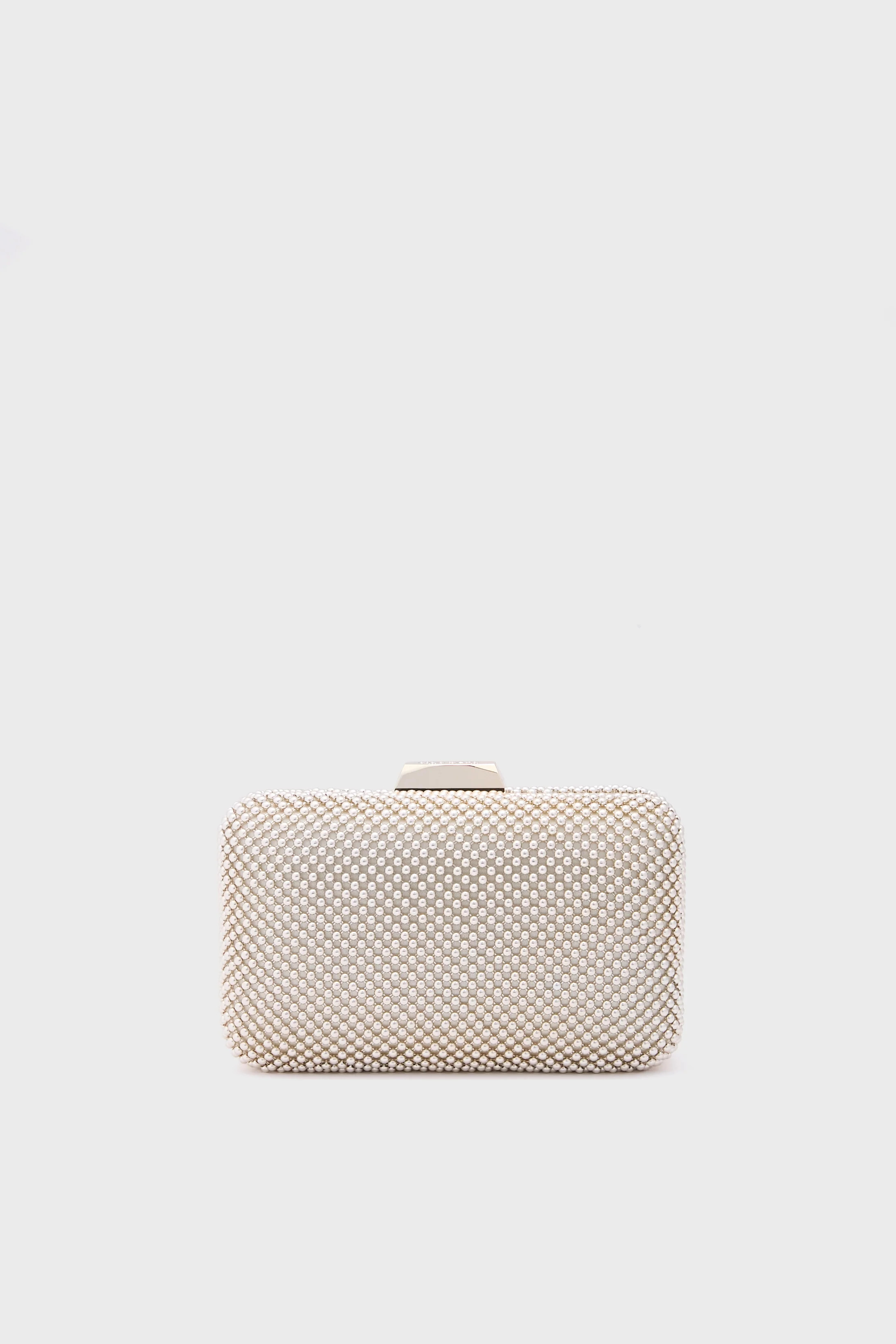 Light Gold Natasha Ball Mesh Clutch | Tuckernuck (US)