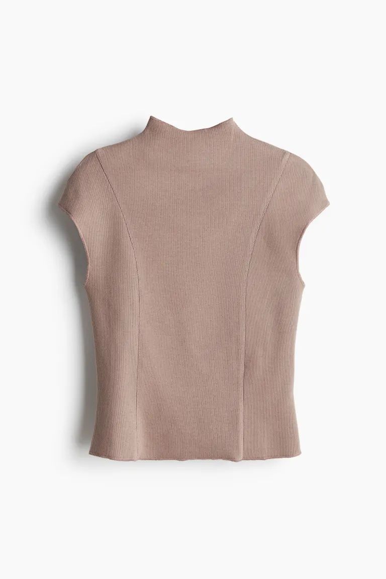 Ribbed Mock Turtleneck Top | H&M (US + CA)