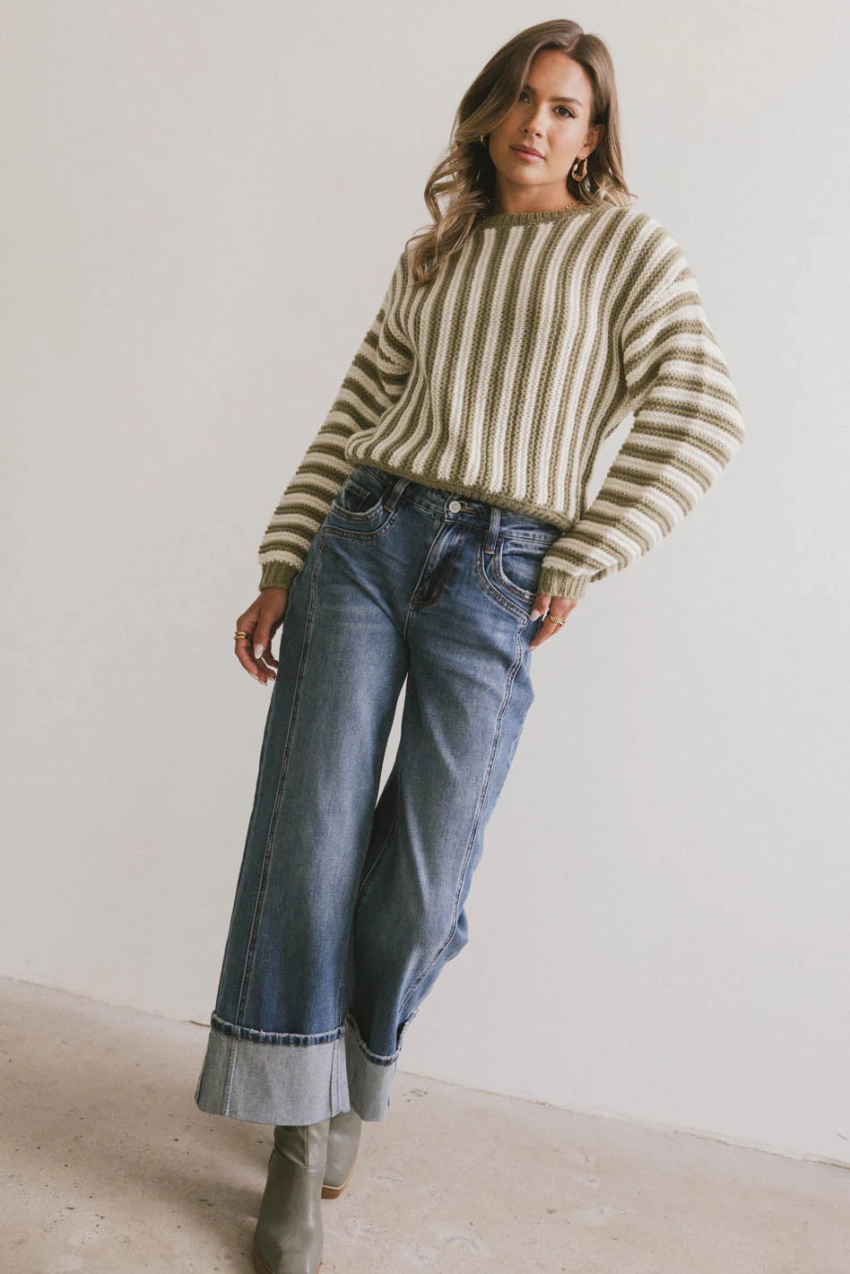 Fenna Cuffed Wide Leg Jeans | Böhme US