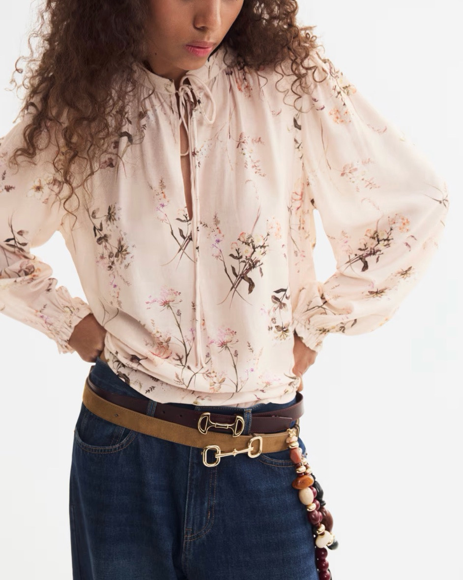 Blush pink floral blouse

#LTKSeasonal