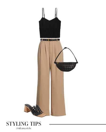 Tailored pants paired with a tank top, heeled sandals, and handbag makes a cute date night or spring outfit. 
.
.
.
.
.
.

#LTKSeasonal #LTKSale #LTKFind #LTKU #LTKcurves #LTKitbag #LTKsalealert #LTKshoecrush #LTKstyletip #LTKunder50 #LTKunder100 #LTKworkwear

Work pants | dress pants | Abercrombie pants | brown pants | high waisted dress pants | trouser pants | spring tops | women’s tops | crochet top | casual tops | cute tops | crop top | sandals 2023 | summer sandals | black sandals |  spring sandals | designer bags | spring bags | black belt | womens belt | spring outfits | spring fashion | date night outfit | outfit ideas | outfit inspo | 