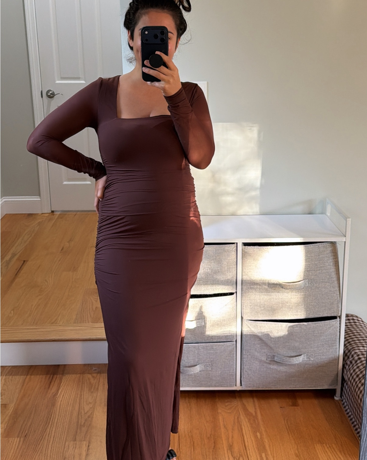 Brown ruched long sleeve maxi dress  - perfect wedding guest dress 

#wedding #weddingguest #weddingguestdress #guestofwedding #guestofweddingdress #maxidress #longdress #longsleevedress #browndress #fall #falldress #fallfashion #fallstyle #formal #formaldress #semiformal #semiformaldress #blacktie #blacktiewedding #womens #womensfashion #amazon #amazonstyle #amazonfashion #ltkfind #amazonfind 

#LTKStyleTip #LTKWedding #LTKFindsUnder50