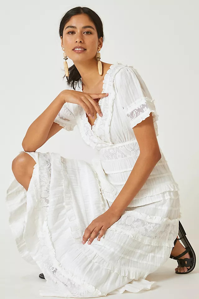 Femme Ruffled Midi Dress | Anthropologie (US)
