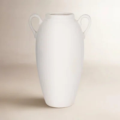 Sagebrook Home Rachael Stoneware Elegance: Textured Vase with Handles - Decor Accent | Wayfair North America