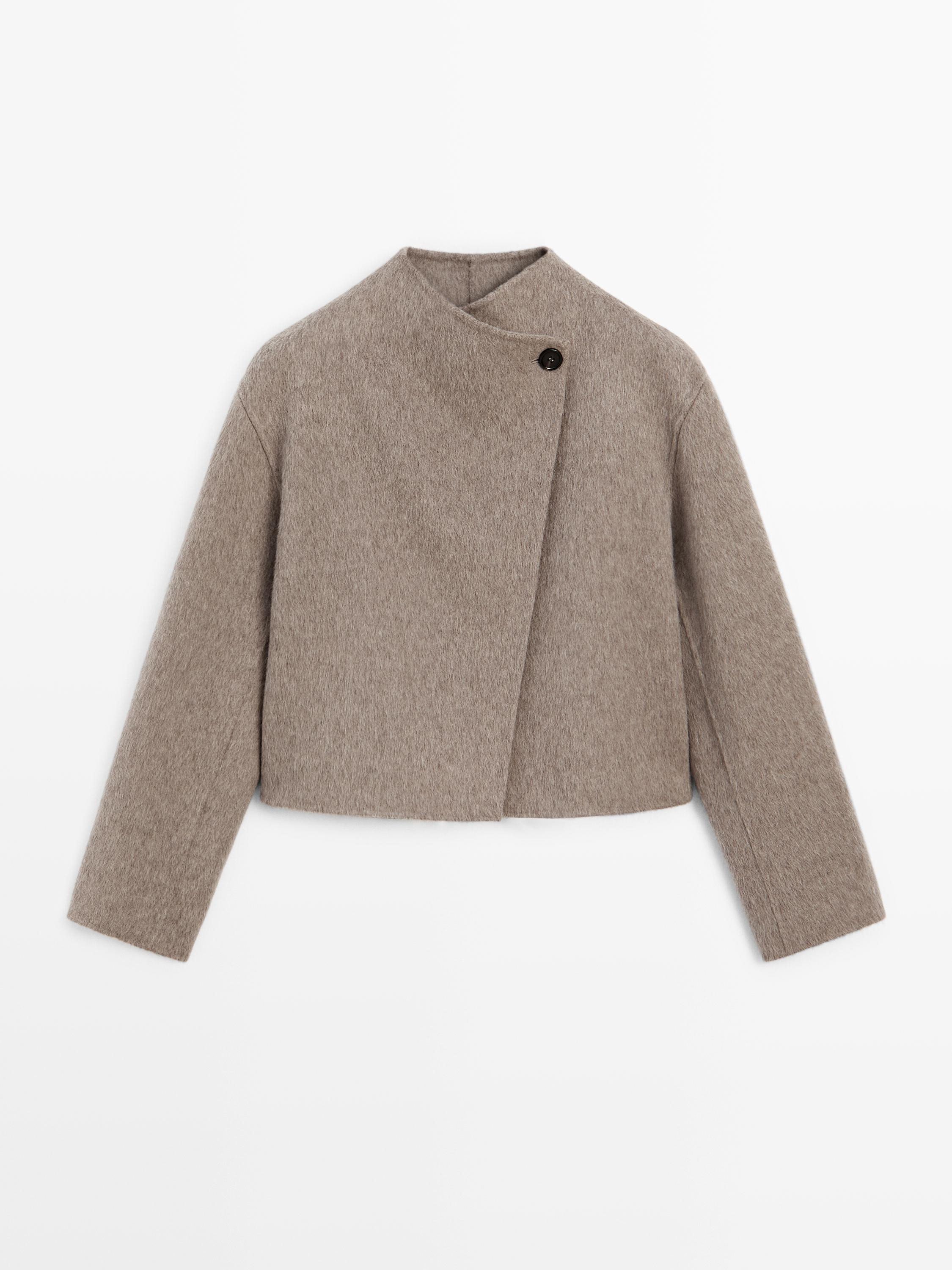 Short coat with brushed finish | Massimo Dutti UK