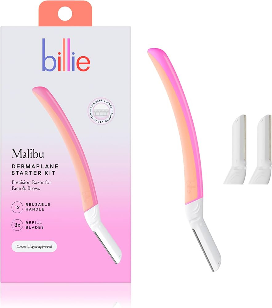 Billie - Dermaplane Starter Kit - Reusable Handle + 3 Refill Blades - Remove Facial Hair + Perfec... | Amazon (US)