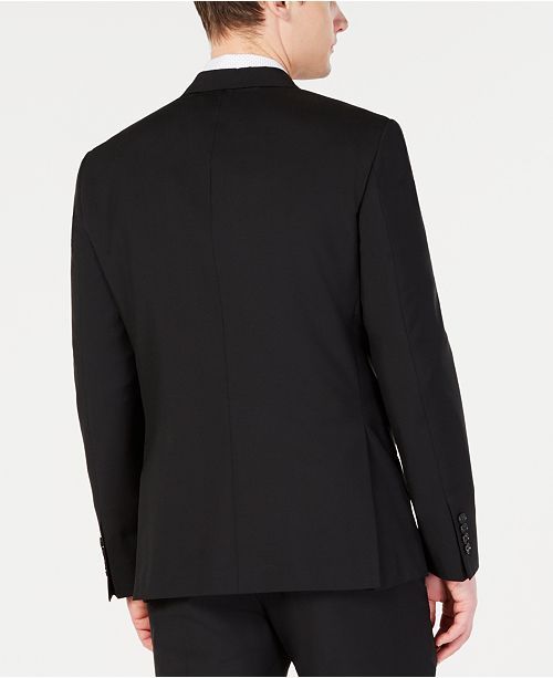 Men's Modern-Fit Stretch Black Solid Suit Jacket | Macys (US)