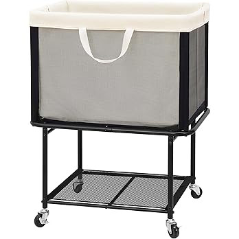 STO STO Rolling Laundry Hamper with Lockable Wheels, 29-Gallon (110L) Laundry Cart with Removable... | Amazon (US)