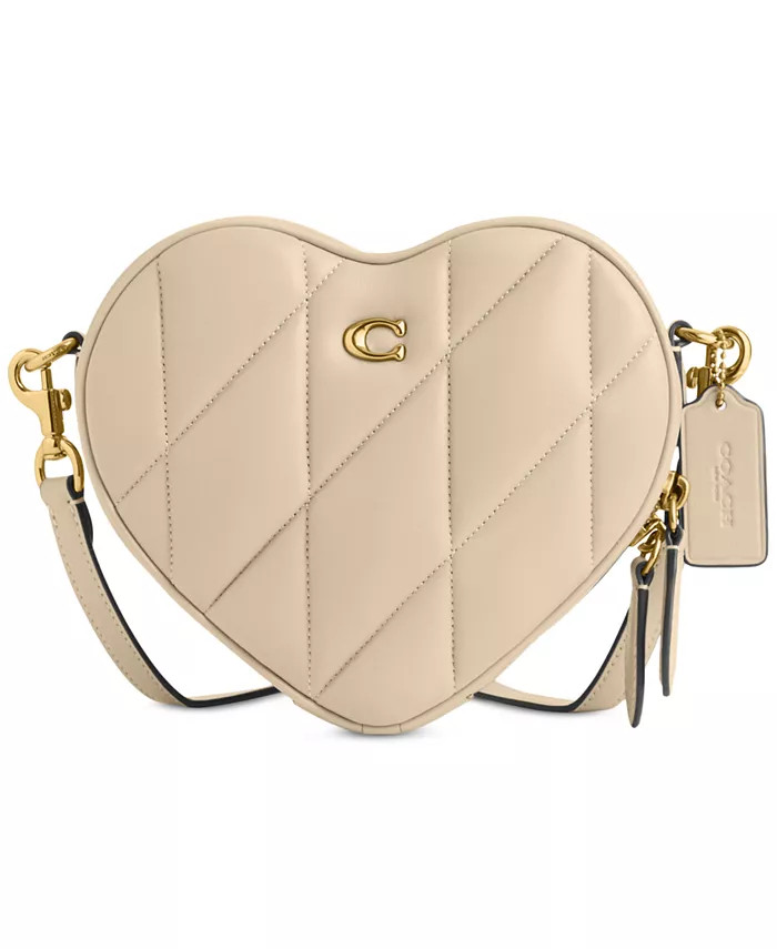 Quilted Leather Heart Crossbody | Macy's