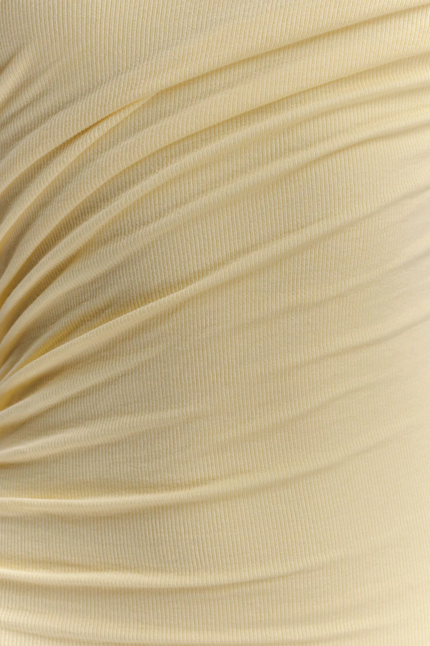 One Shoulder Modal Midi Dress - Pale Lemon | MESHKI US