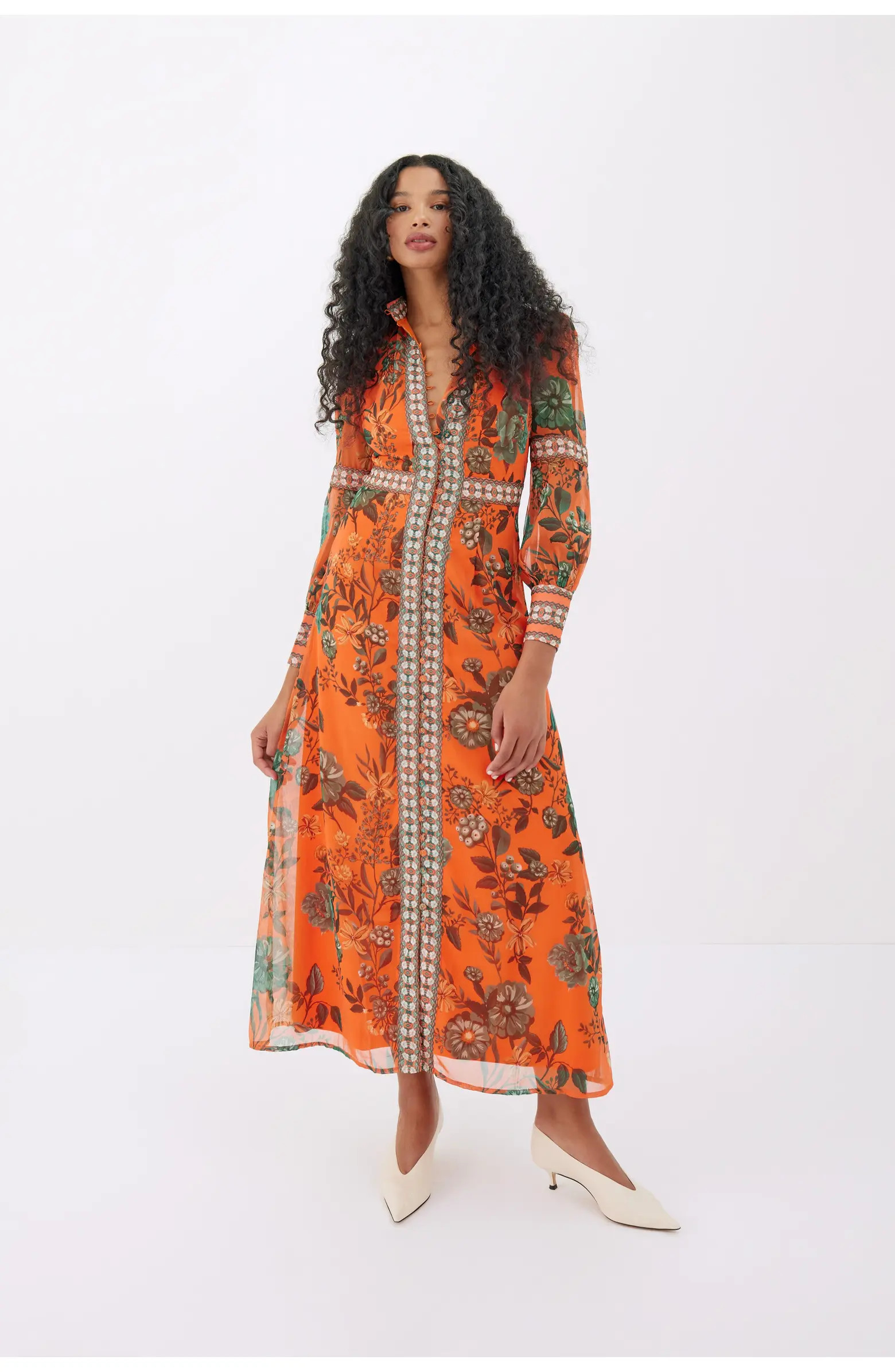 Floral Orange Dress | Nordstrom