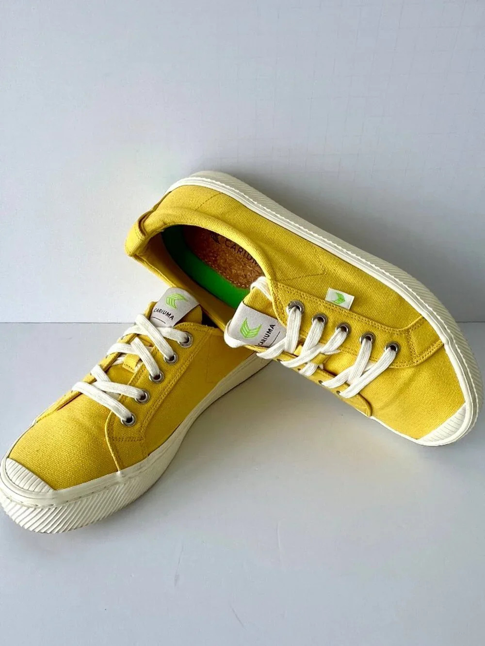 Cariuma Sneakers, Yellow Canvas Lace Ups, Size 8.5, Excellent Condition! | Poshmark