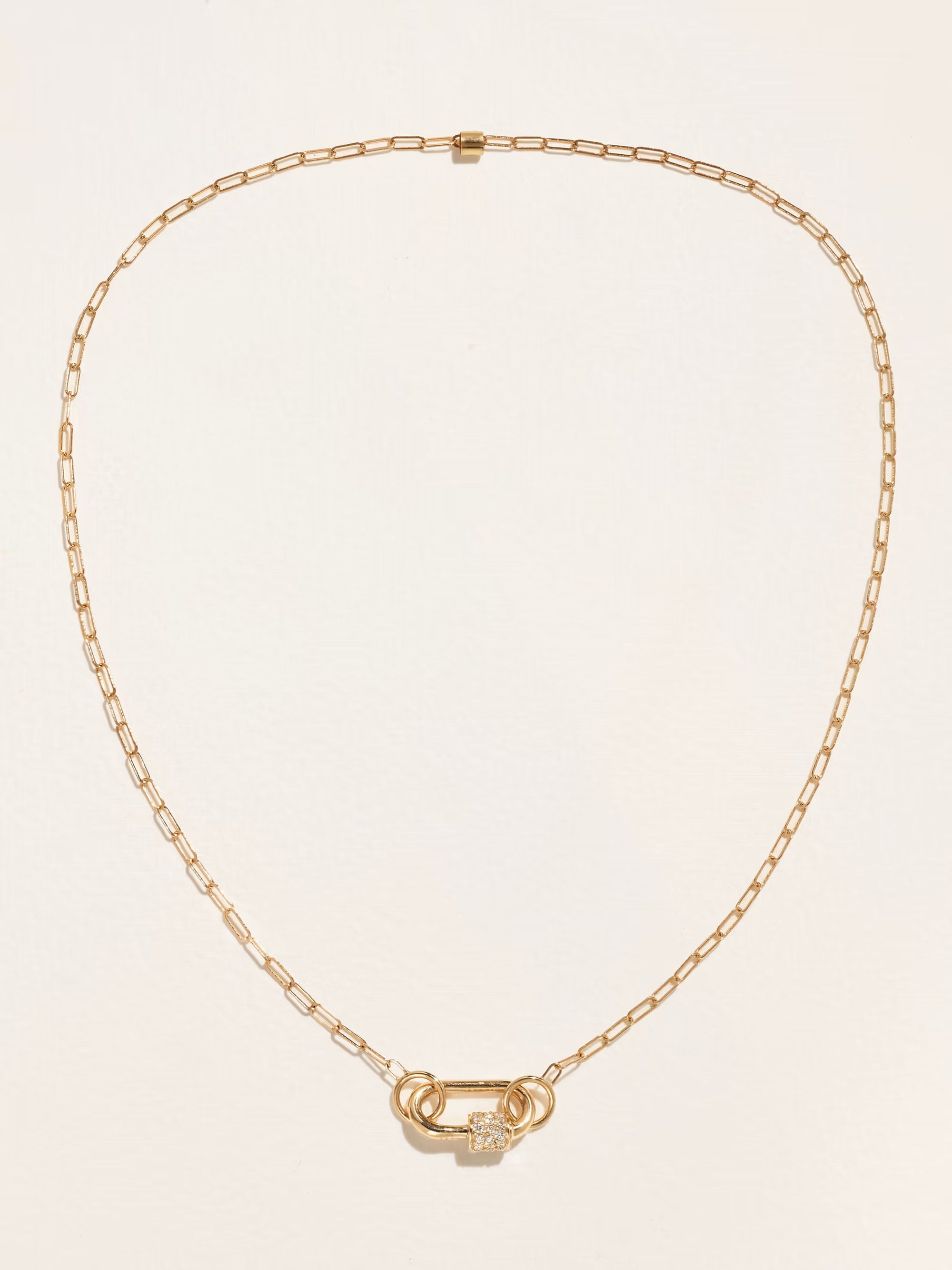 14-karat gold diamond necklace | NET-A-PORTER (US)