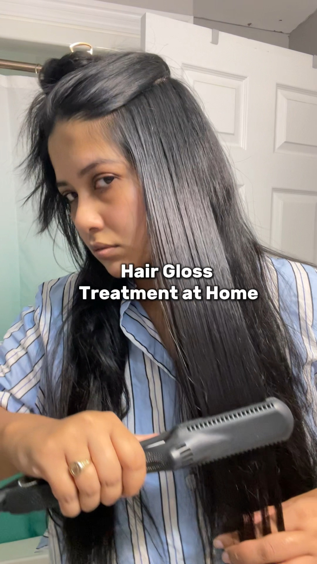 Besides the shine, My hair has a new bouncy movement to it!! 