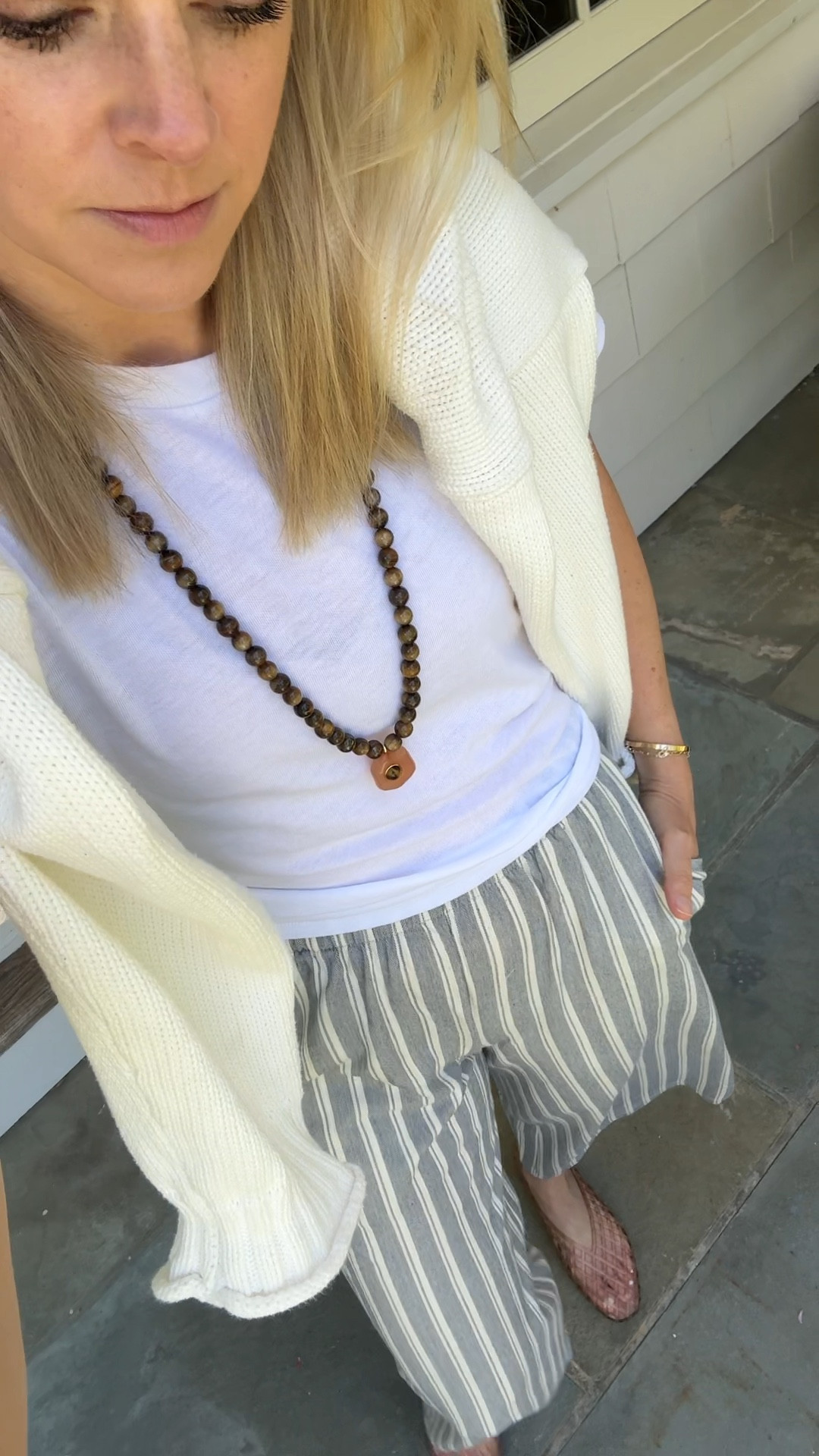 Comfy spring OOTD 
-small sweater & tee 
-XS pants, I’m 5’5
-jelly flats tts 

#LTKgrwm #LTKootd #LTKmomlife