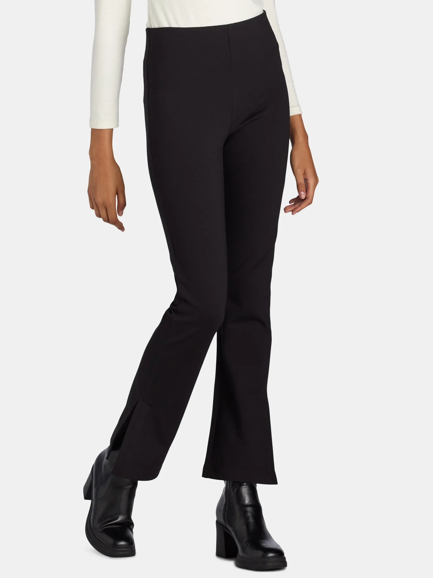 Time and Tru Women's Ponte Bootcut Pants, 28" Inseam, Size XS-XXXL | Walmart (US)