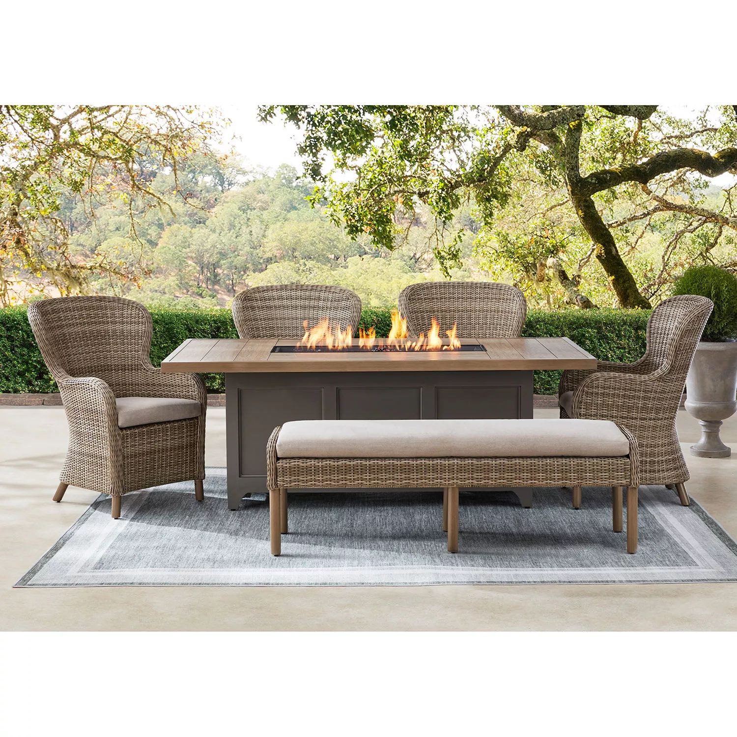 Member's Mark Rosehill 6-Piece Dining Set with Fire | Sam's Club