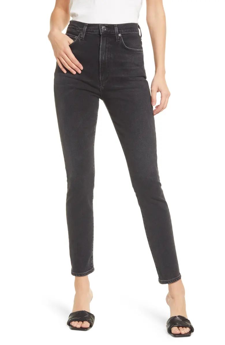 AGOLDE Pinch Waist Super High Waist Organic Cotton Skinny Jeans | Nordstrom | Nordstrom