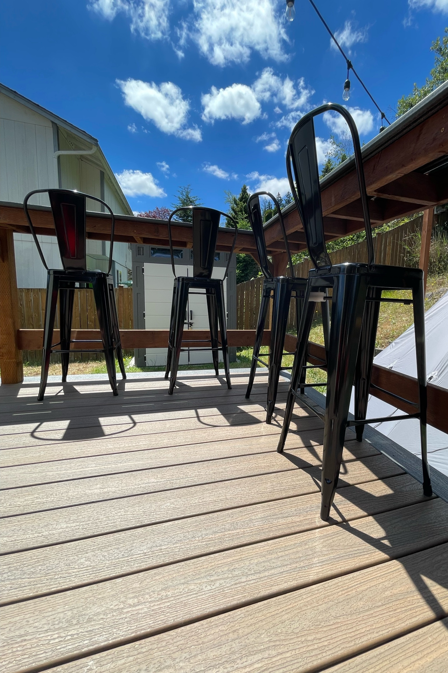 New outdoor chairs 🪑 can’t wait to eat dinner out here! A set of four for $189! 

#LTKSummerSales #LTKHome