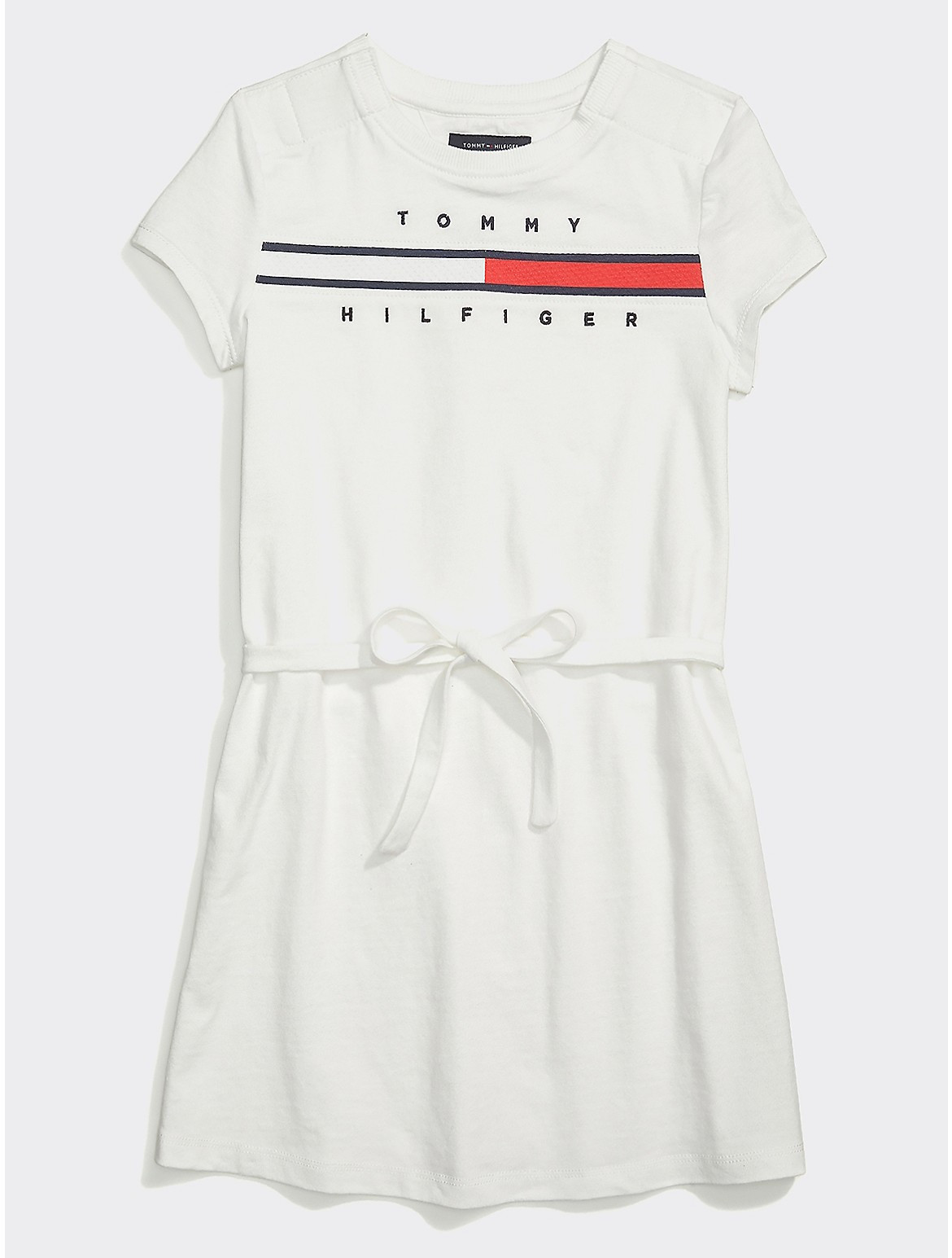 Tommy Hilfiger Girls' Kids' Signature Stripe Dress - White - 12 | Tommy Hilfiger (US)