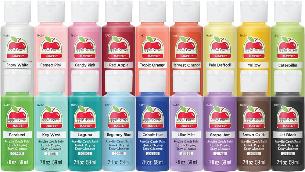 Apple Barrel, Pastel Dreams & Vivid Wonders Collection Acrylic Craft Paint, PROMOTCK, 2 fl oz eac... | Amazon (US)