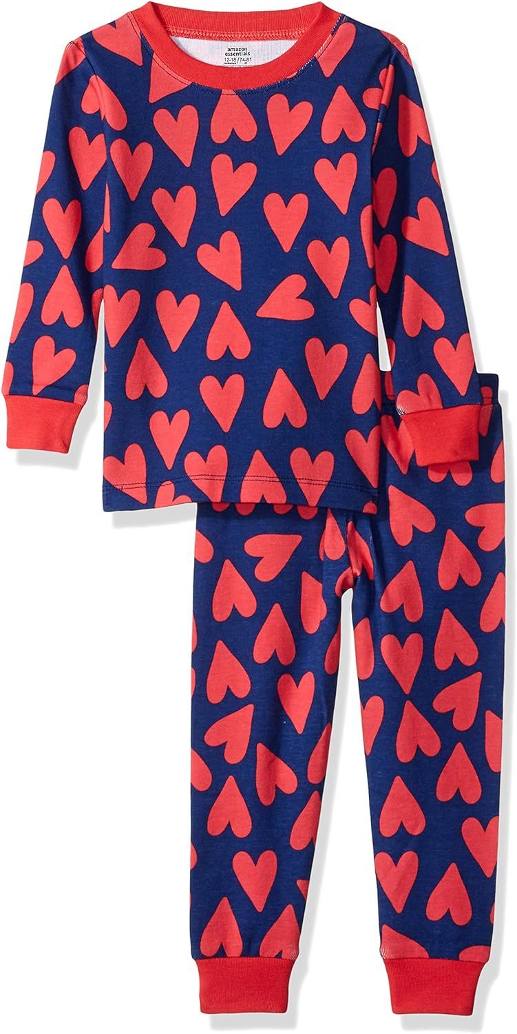 Amazon.com: Amazon Essentials Unisex Babies, Toddlers and Kids' Snug-Fit Cotton Pajama Sleepwear ... | Amazon (US)
