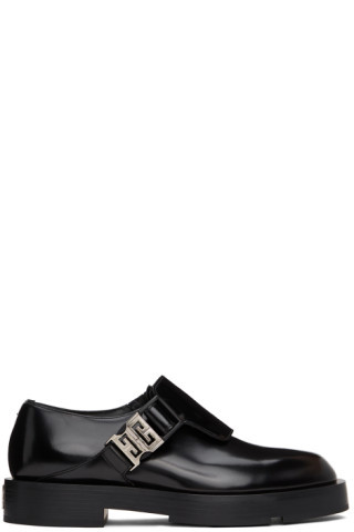 Givenchy - Black Squared Buckle Loafers | SSENSE