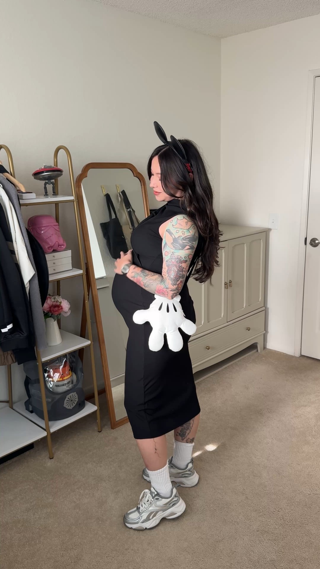 bump friendly Disney park outfit 🖤

Easy, affordable and comfy pregnancy outfit for Disneyland or Disney World! 

Mickey glove bag is from Tokyo Disney - adding some alternative bag options here too!

#disney #pregnancy #outfit

#LTKBump #LTKTravel #LTKootd