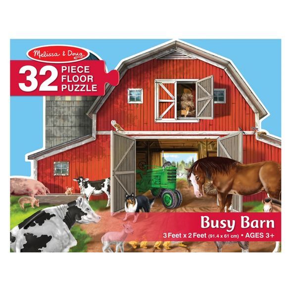Melissa And Doug Busy Barn Jumbo Floor Puzzle 32pc | Target