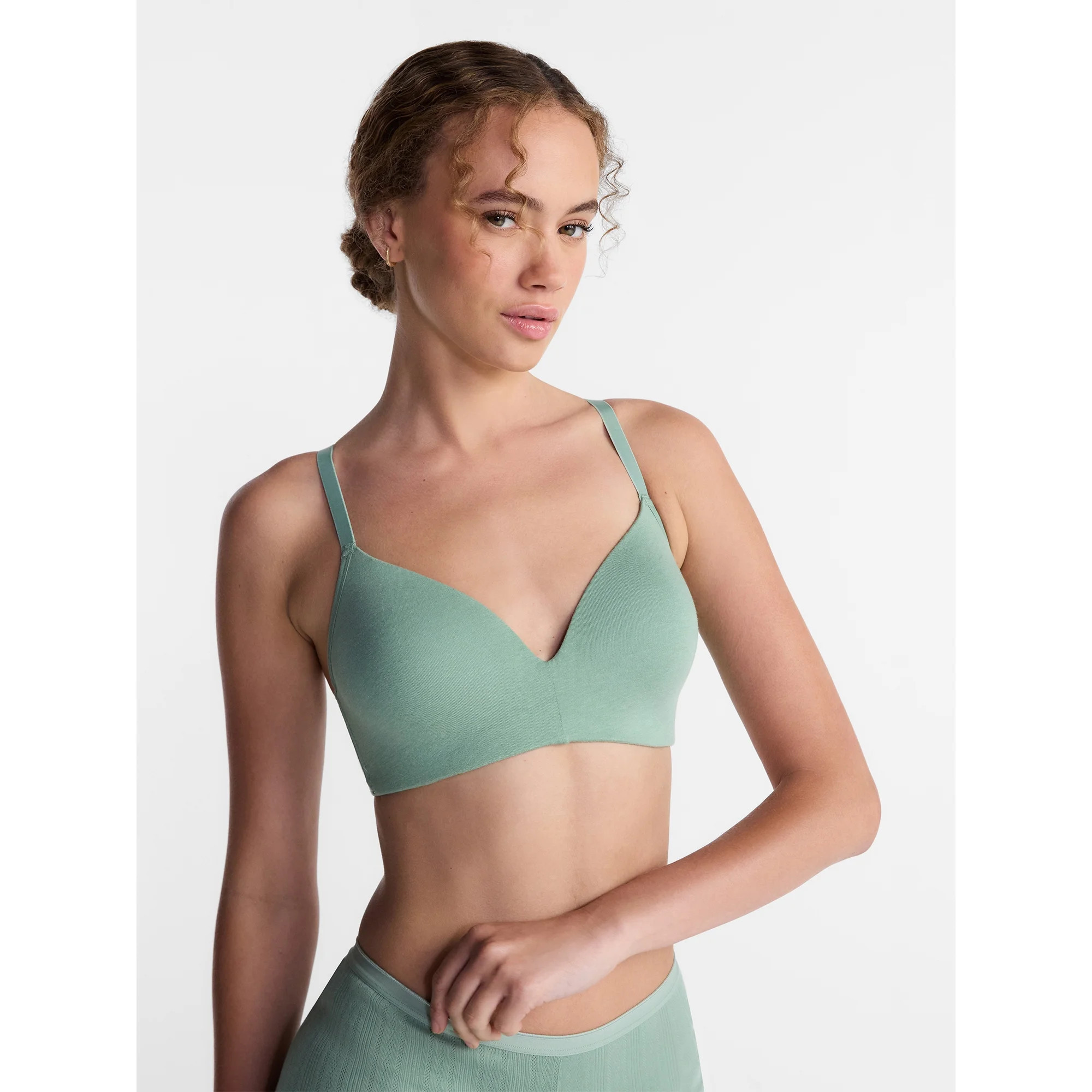 Joyspun Women s Lightly Lined Cotton Blend Comfort Wireless Bra  Sizes XS-XXXL | Walmart (US)