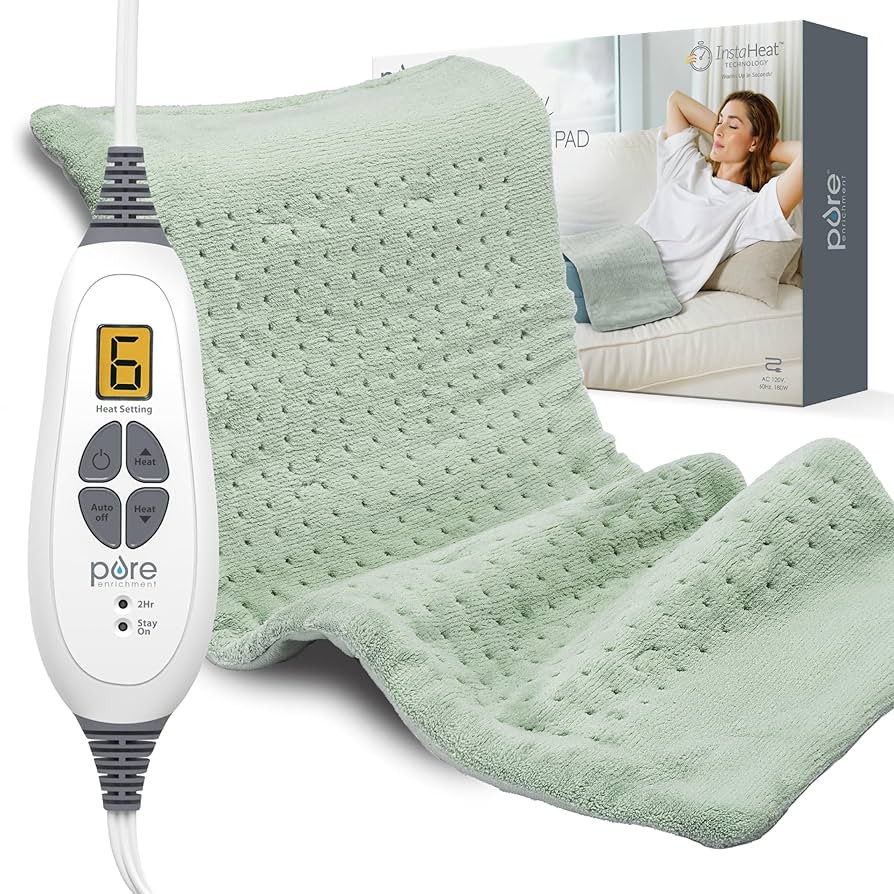 Pure Enrichment PureRelief XL Heating Pad - 12" x 24" Electric Heating Pad for Back Pain & Cramps... | Amazon (US)