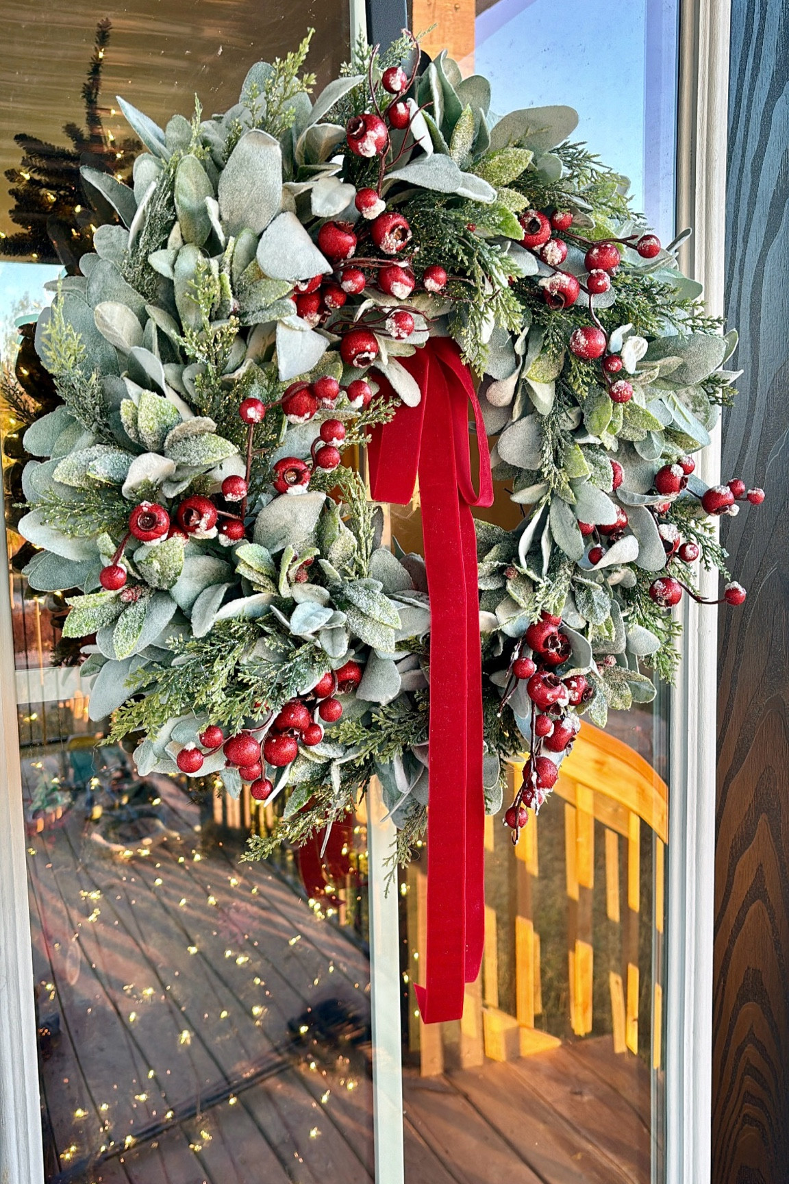 The prettiest Christmas wreath! Made in the USA, handmade by a small business owner. Same maker as my year-round wreath! Jessica has so many beautiful holiday wreaths to choose from.

She generously shared a code with me to use through Black Friday for 15% off! BF2024DJP

#LTKSeasonal #LTKHoliday #LTKHome