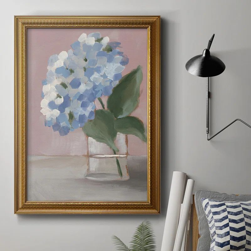 Single Hydrangea - Picture Frame Painting on Canvas | Wayfair North America