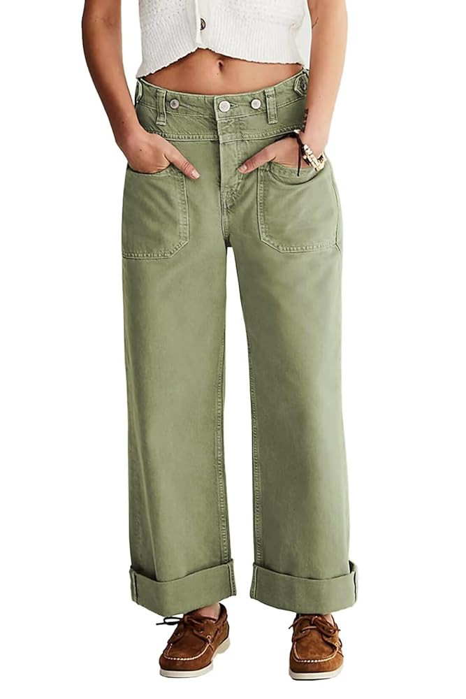 Allimy Womens Jeans High Waisted Straight Leg Baggy Boyfriend Jeans for Women Trendy 2025 Cargo P... | Amazon (US)
