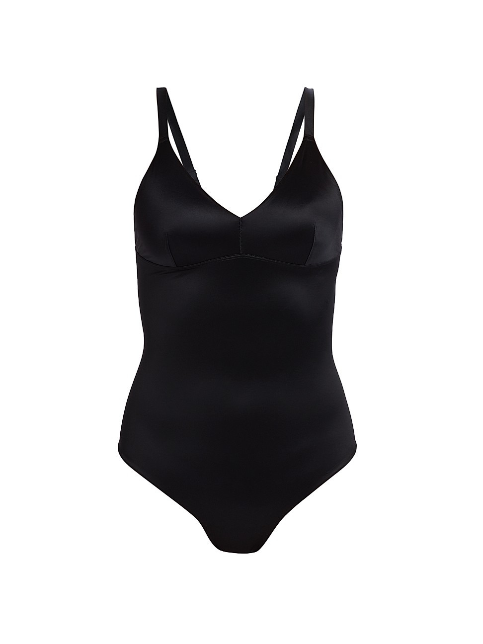 Women's Satin Thong Bodysuit - Very Black - Size XL | Saks Fifth Avenue