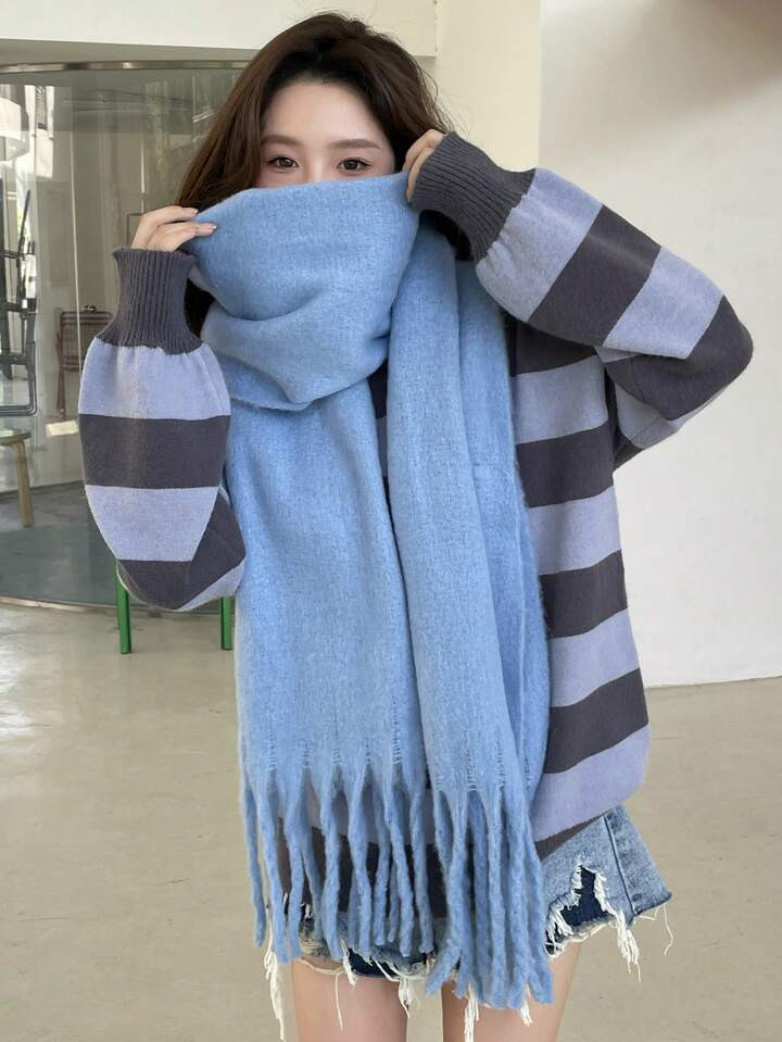 DAZY Solid Color Multi-purpose Women Scarf | SHEIN