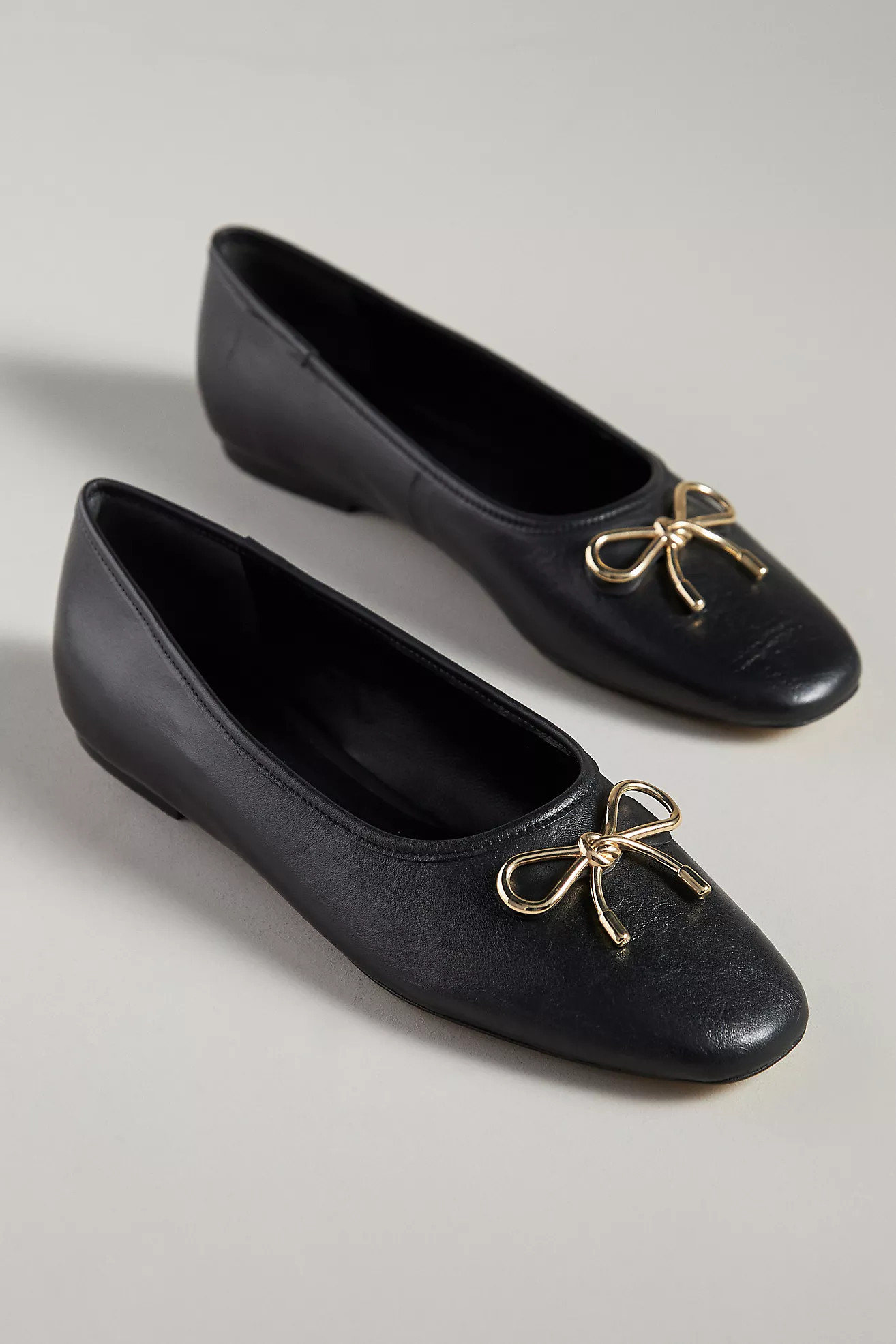 Maeve Metal Bow Ballet Flats | Anthropologie (US)