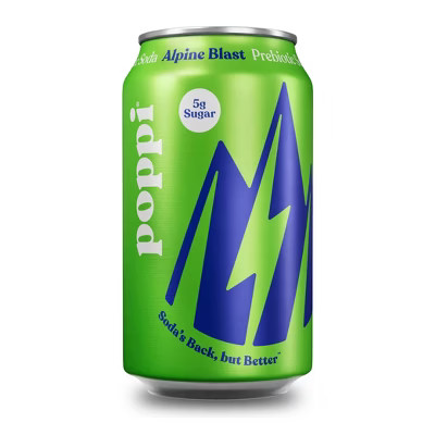Poppi Alpine Blast Prebiotic Beverage - 12 fl oz Can | Target