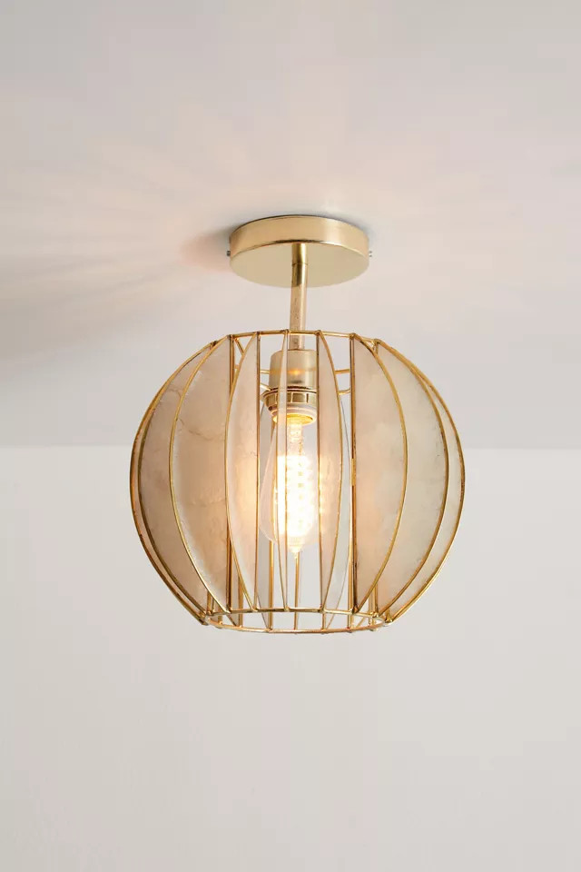 Alexandria Capiz Flush Mount Light | Urban Outfitters (US and RoW)
