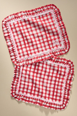 Damson Madder Ruffled Placemats, Set of 2 | Anthropologie (US)