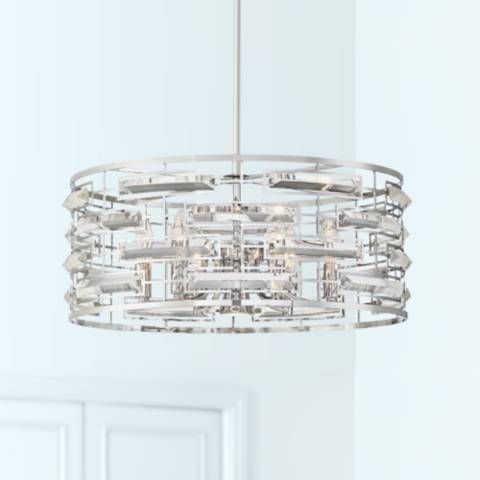 Smart 20" Wide Polished Nickel and Crystal Modern Pendant Light - #39H46 | Lamps Plus | Lamps Plus