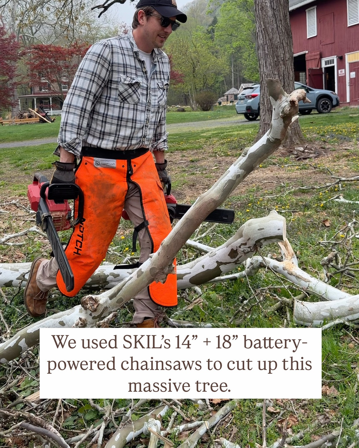 The best battery powered chainsaws. Cut right through this massive tree. #yardtools 

#LTKHome #LTKU