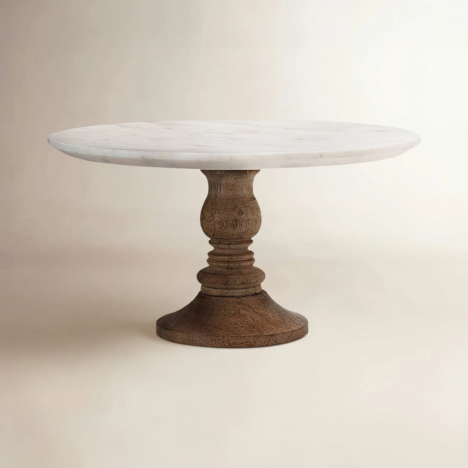 Lissa Marble and Wood Cake Stand | Birch Lane