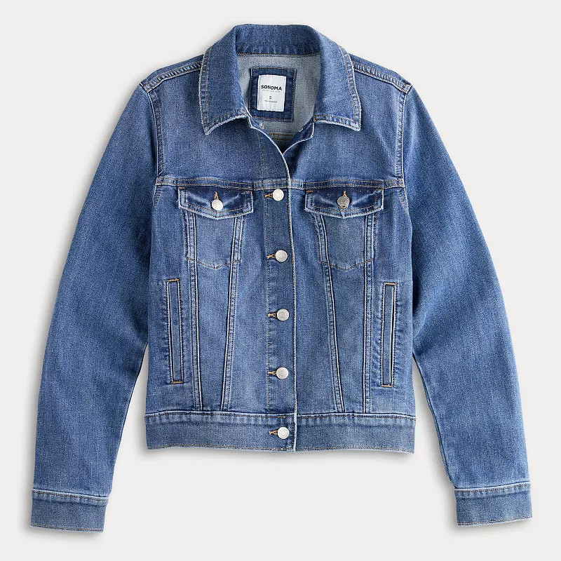 Women's Sonoma Goods For Life® Core Denim Trucker Jean Jacket | Kohl's