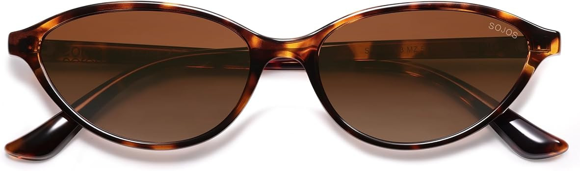 SOJOS Trendy Polarized Oval Sunglasses for Women Retro Chic 90s Shades Lightweight Sunnies SJ2656 | Amazon (US)