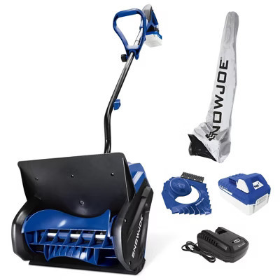 Snow Joe IONMAX Cordless 24-Volt Battery-Powered Lightweight Snow Shovel with 4.0-Ah Battery, Charger, Cover, and Ice Dozer, 24V-SS13-TV1 | Target